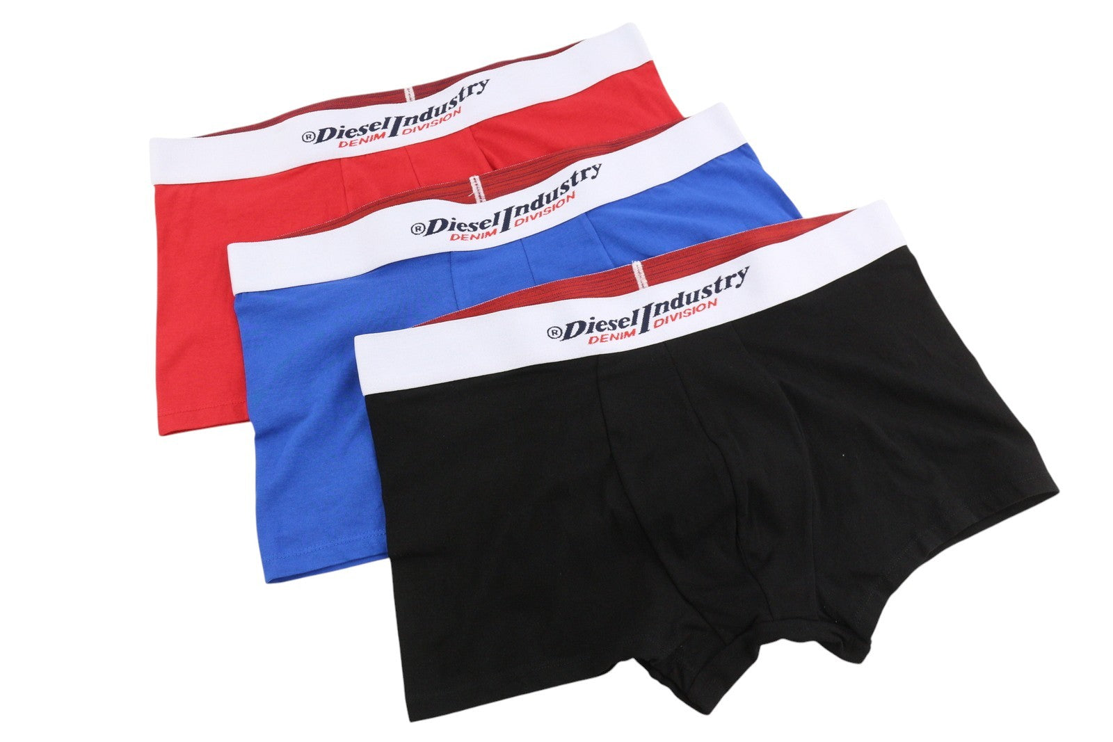 DIESEL Umbx-Damien Men's Underwear L 3-Pack Stretch Logo Elastic Waist