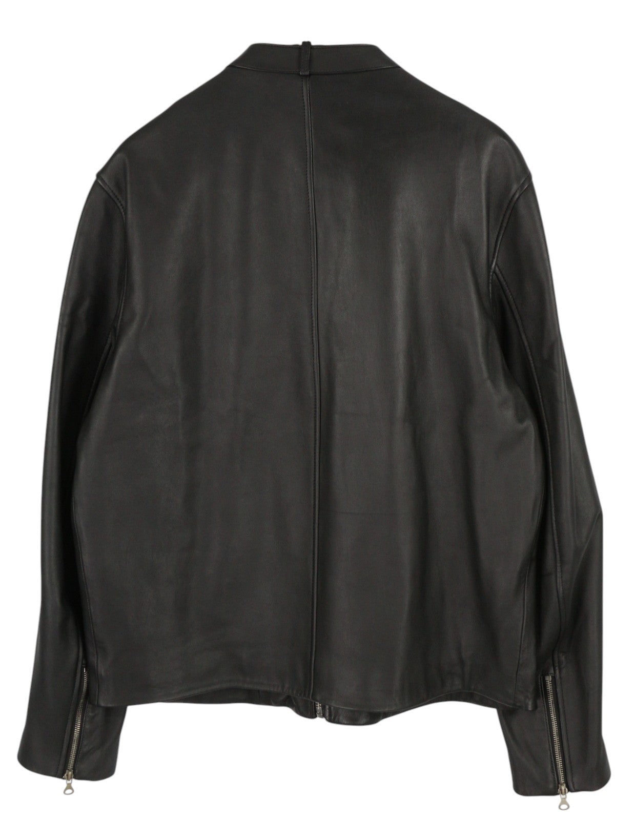 DIESEL L-Metalo Men's Jacket 56 Black Sheepskin Leather Zip Light Jacket RRP795