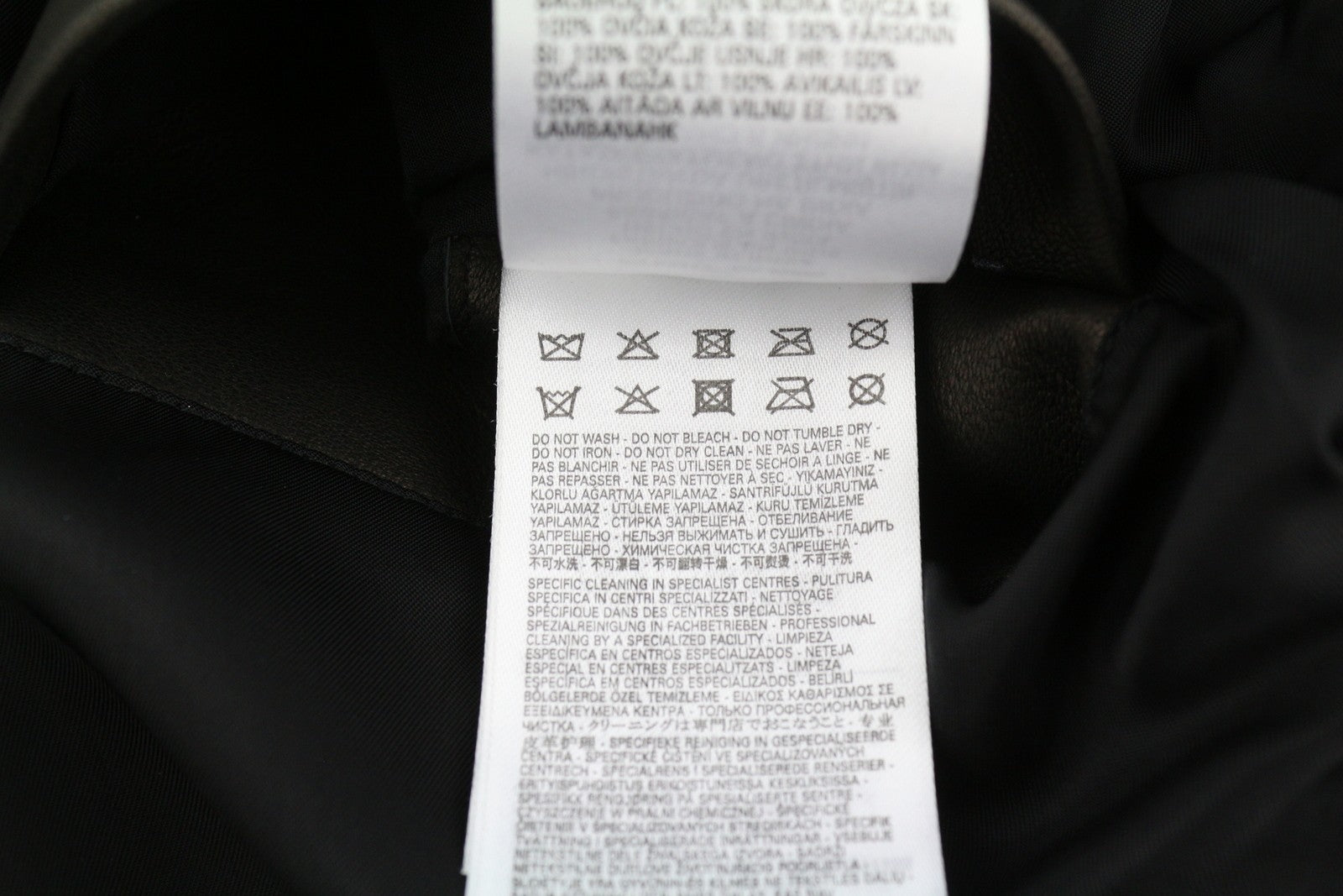 DIESEL L-Metalo Men's Jacket 54 Black Sheepskin Leather Zip Lightweight RRP795