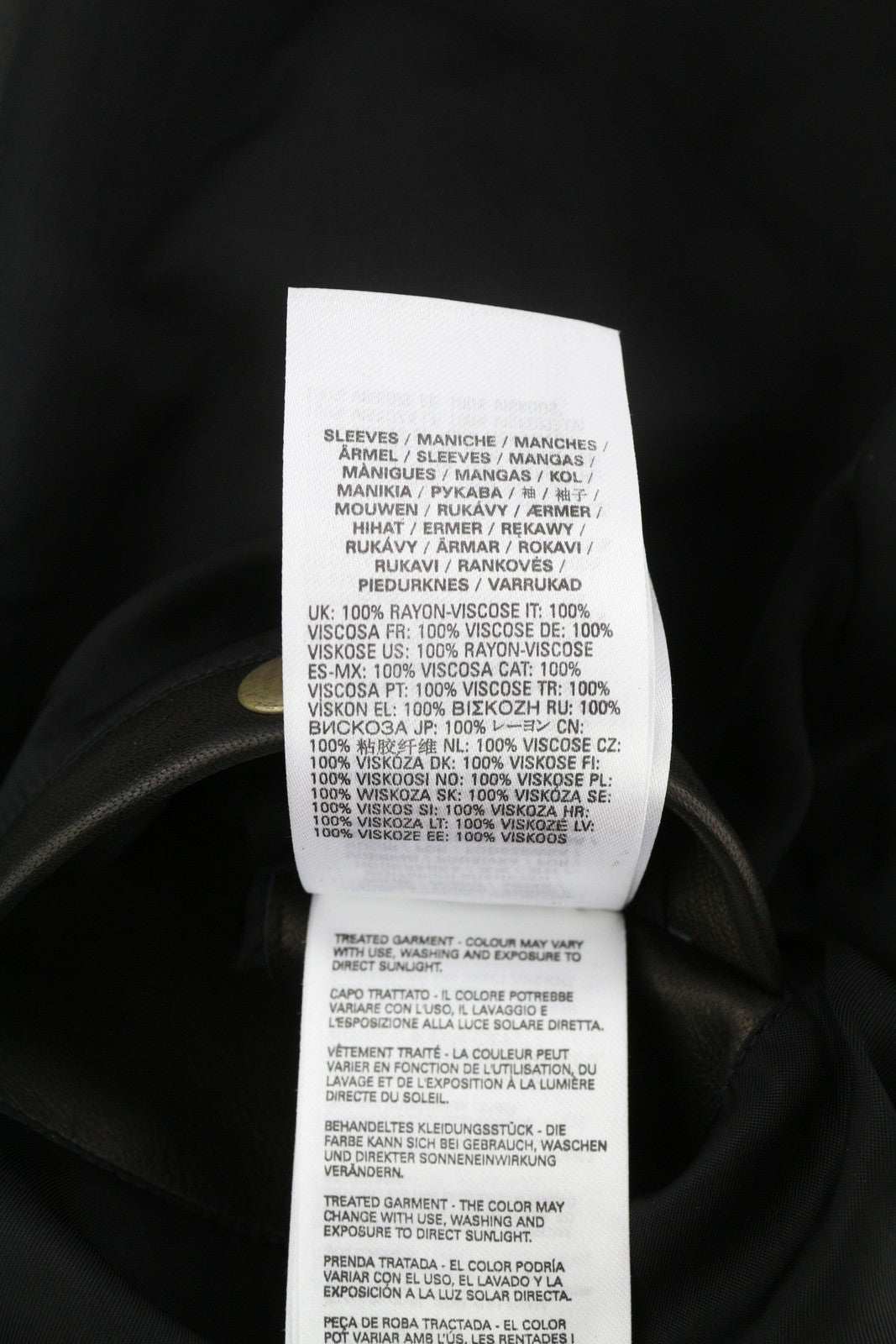 DIESEL L-Metalo Men's Jacket 54 Black Sheepskin Leather Zip Lightweight RRP795