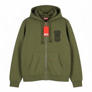 DIESEL S-Ginn-Hood-Zip-K10 Men's Hoodie 2XL Green Zip Cotton Pocketed RRP160