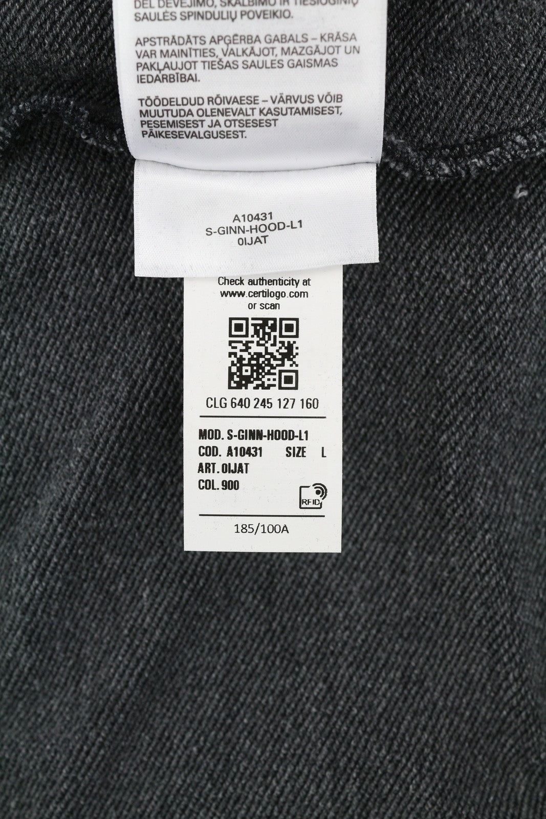 DIESEL S-Ginn-Hood-L1 Men Hoodie L Grey Washed Pullover Kangaroo Pocket RRP250