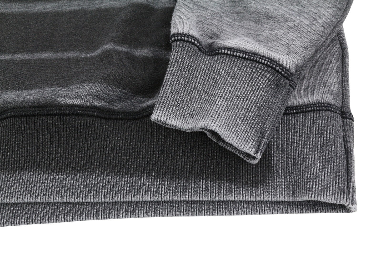 DIESEL S-Ginn-Hood-L1 Men Hoodie L Grey Washed Pullover Kangaroo Pocket RRP250