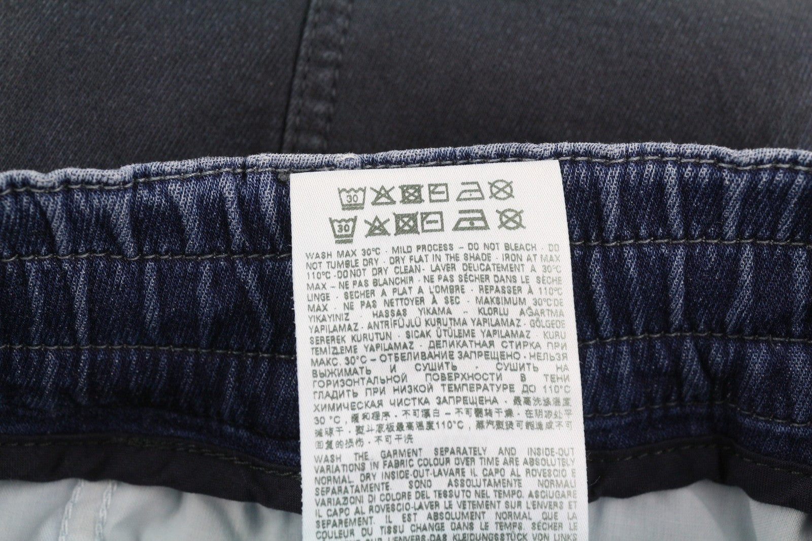 DIESEL D-Krooley-Cargo Jogg 09H05 Men Jeans W32 Faded Blue Elastic Waist RRP350