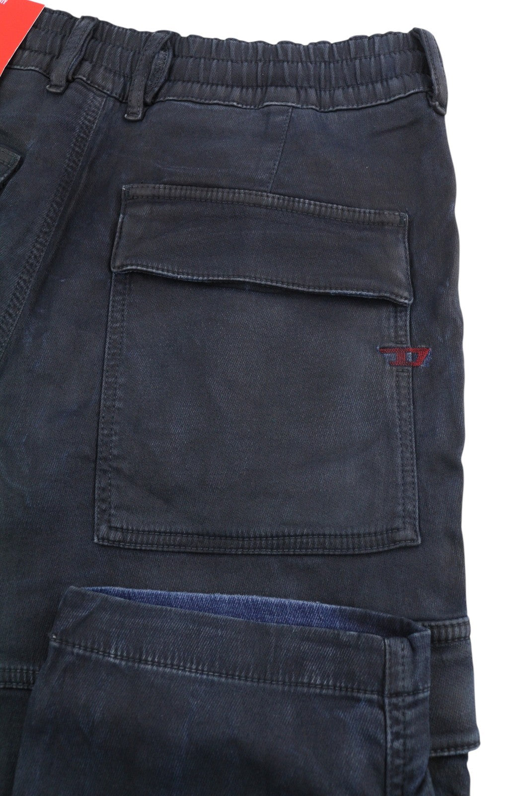 DIESEL D-Krooley-Cargo Jogg 09H05 Men Jeans W32 Faded Blue Elastic Waist RRP350