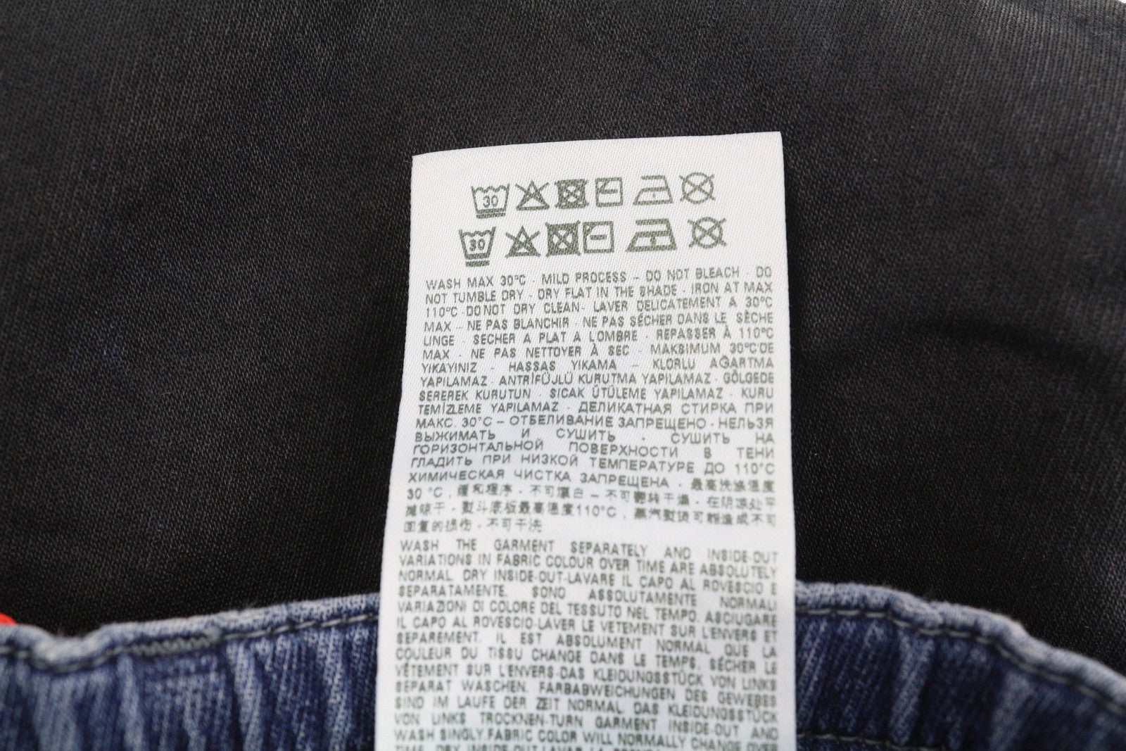 DIESEL D-Krooley-Cargo Jogg 09H05 Men Jeans W32 Dark Blue Elastic Waist RRP350