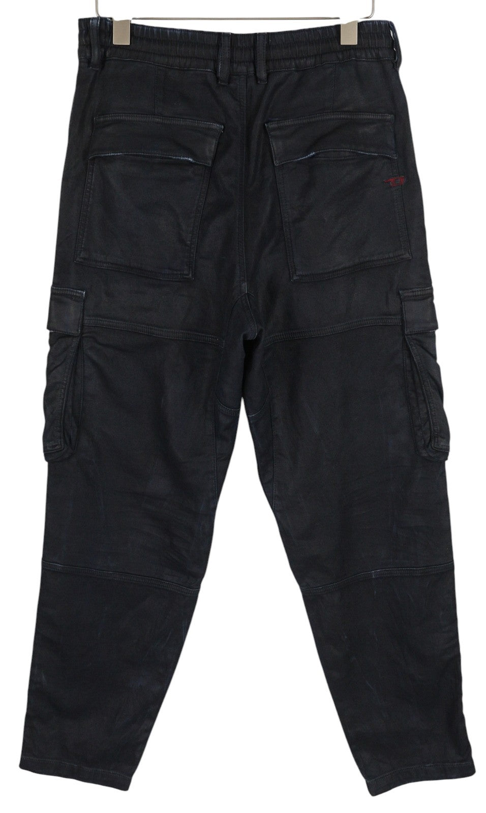 DIESEL D-Krooley-Cargo Jogg 09H05 Men Jeans W32 Dark Blue Elastic Waist RRP350