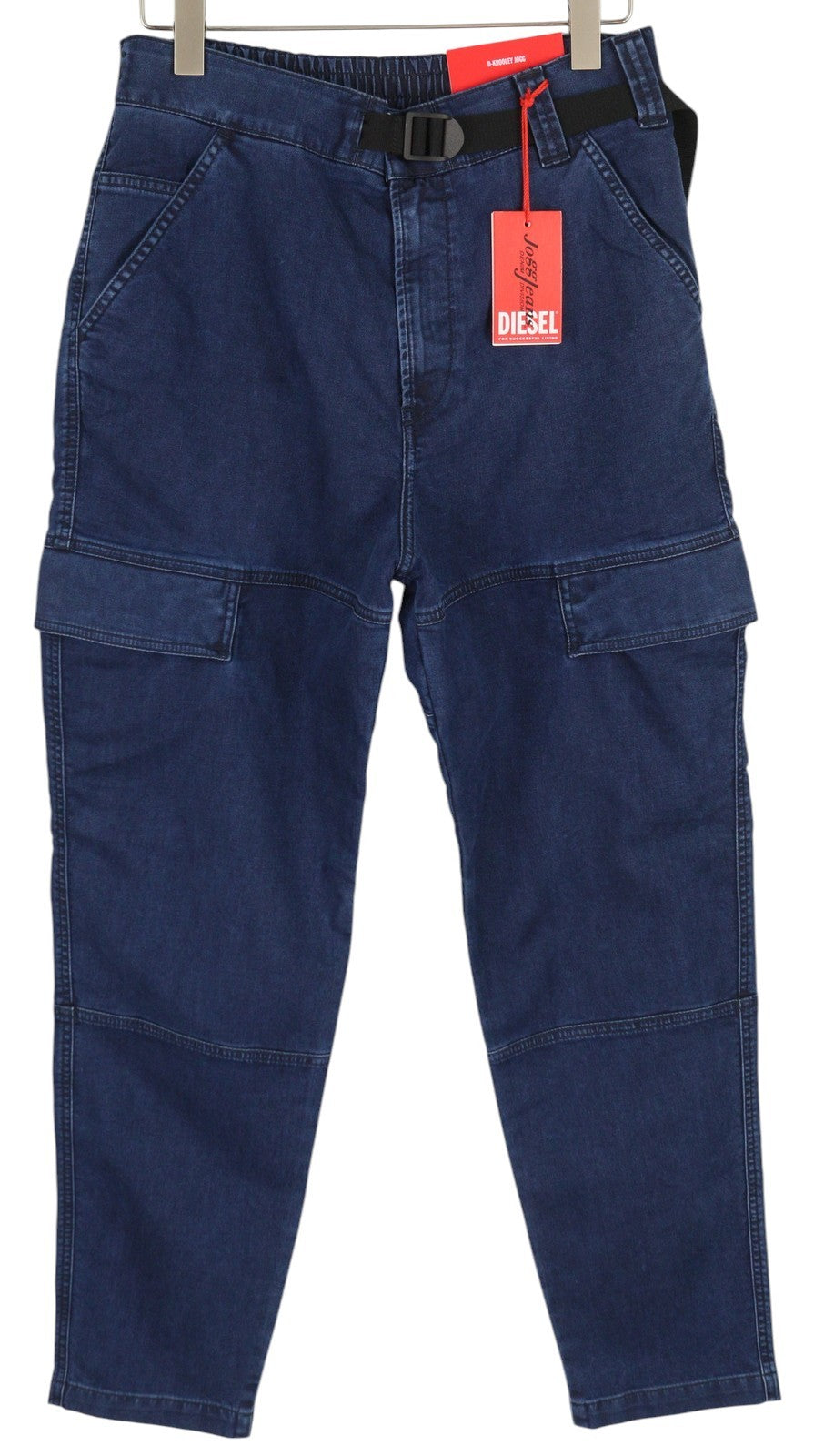 DIESEL D-Krooley-Cargo-Ne 069ZJ Men's Jeans W32 Tapered Belted Blue RRP295