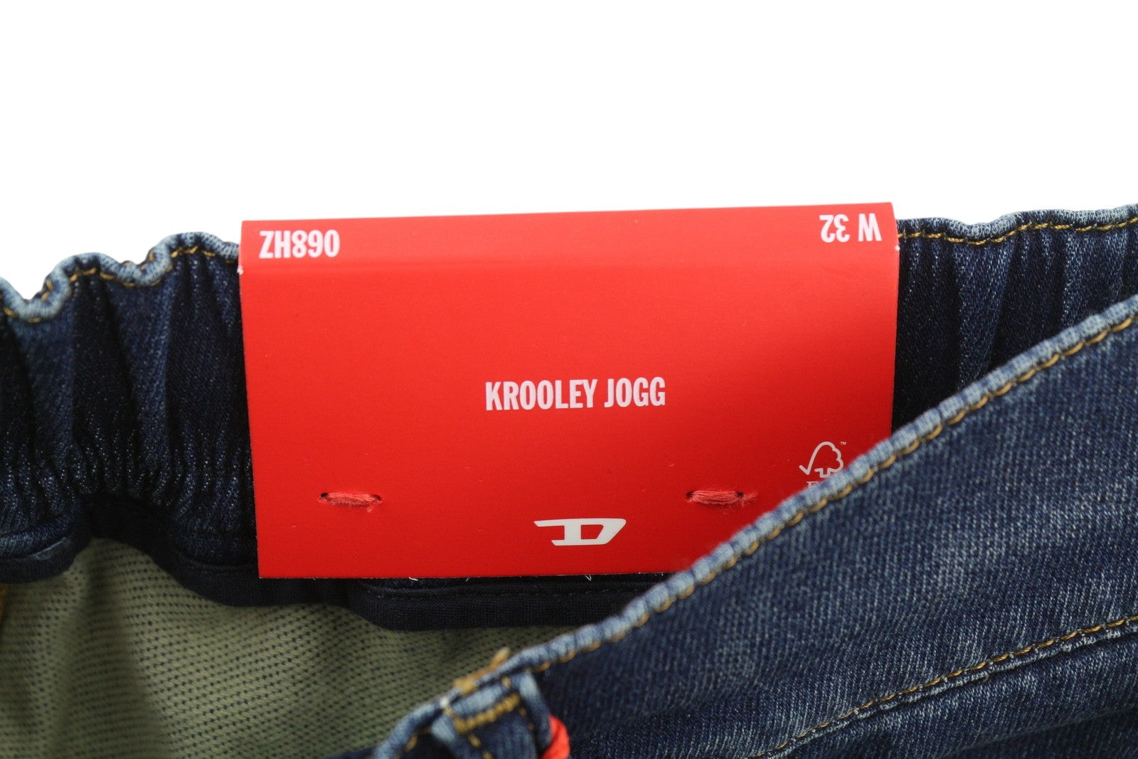 DIESEL Krooley-E-Ne 068HZ Men's Jeans W32 Jogg Drawstring Washed Blue RRP295