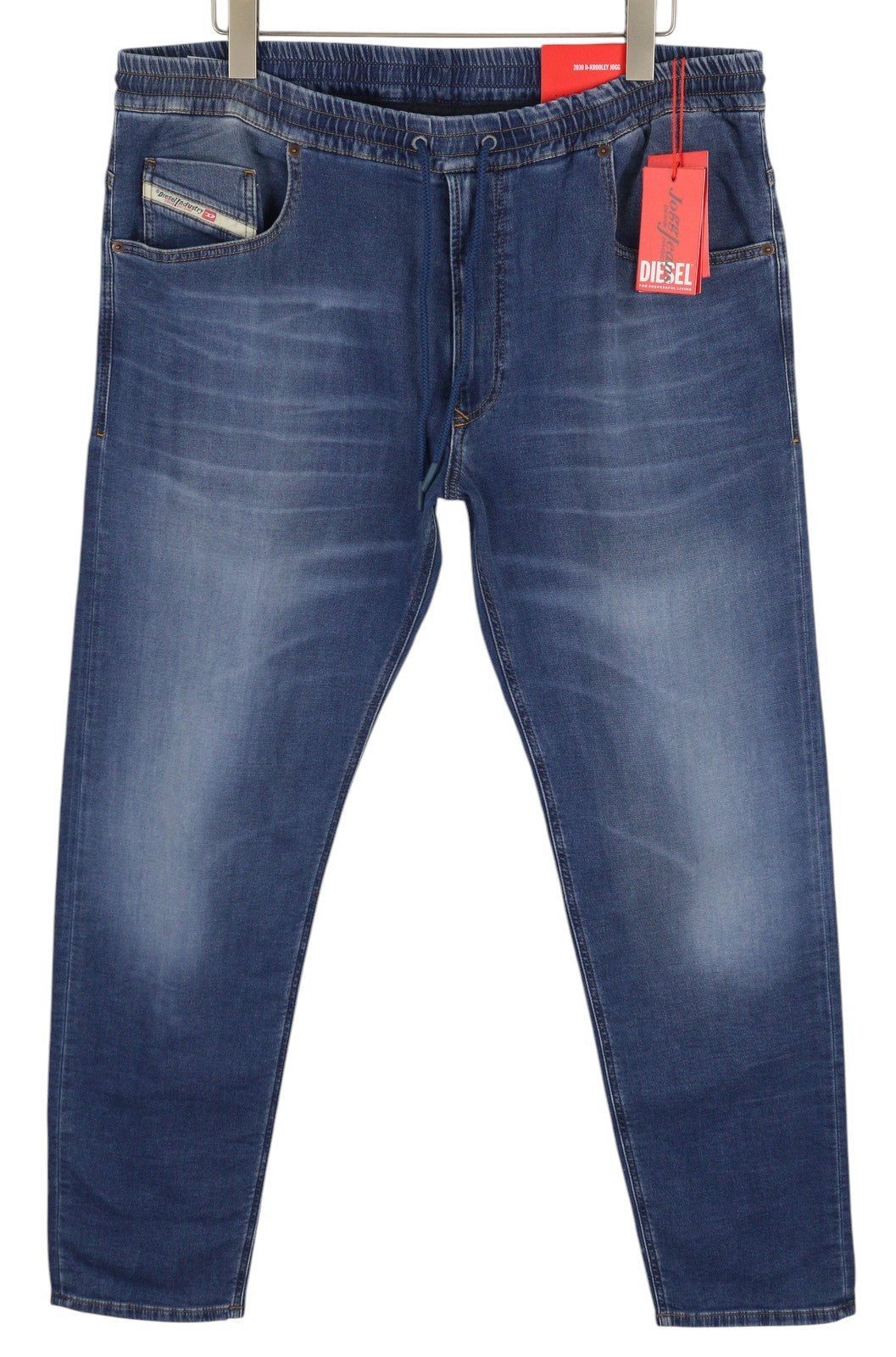 DIESEL 2030 D-Krooley Jogg 068HY Men's Jeans W38 Drawstring Washed Denim RRP295