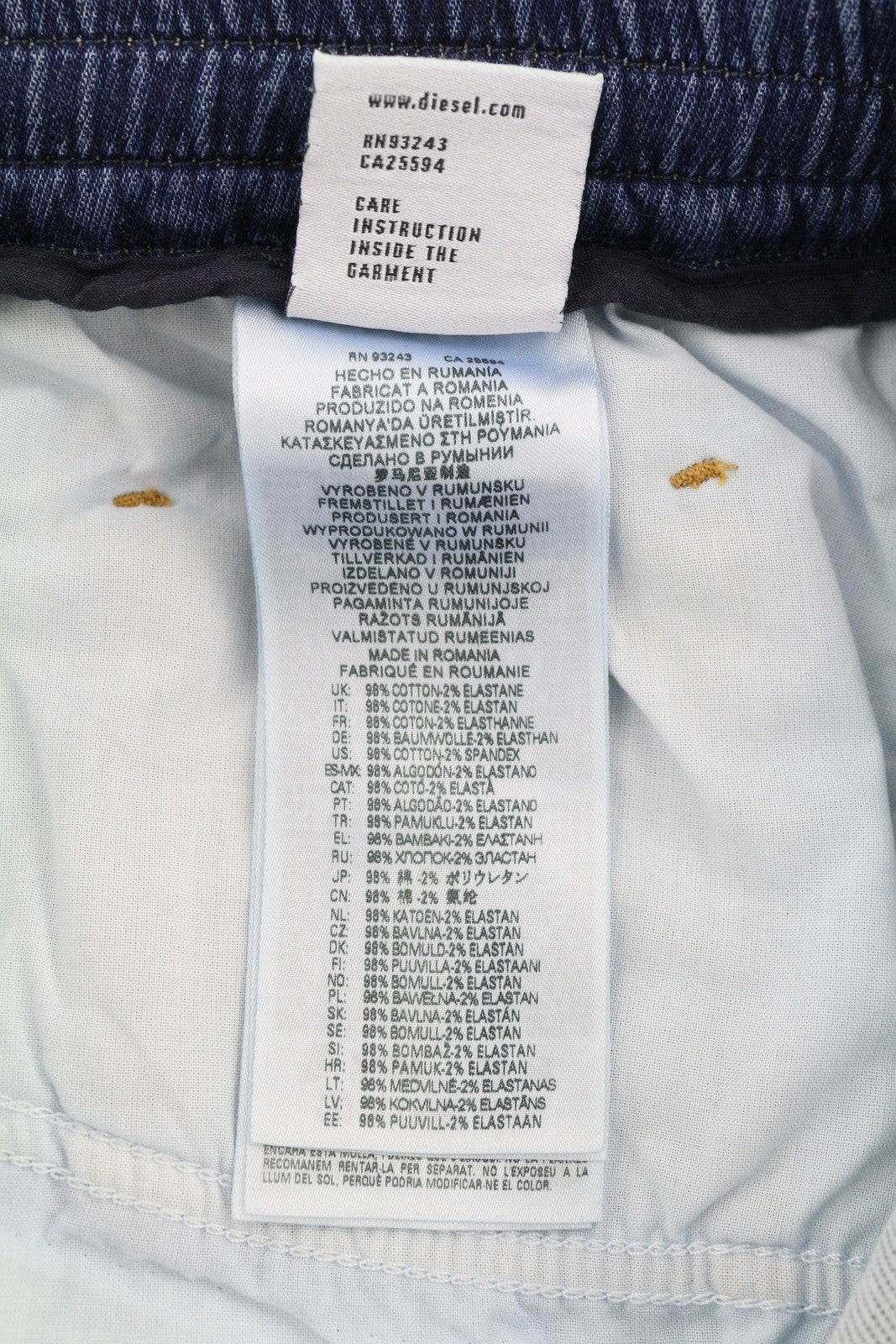 DIESEL 2030 D-Krooley Jogg 068HY Men's Jeans W40 Washed Blue Drawstring RRP295