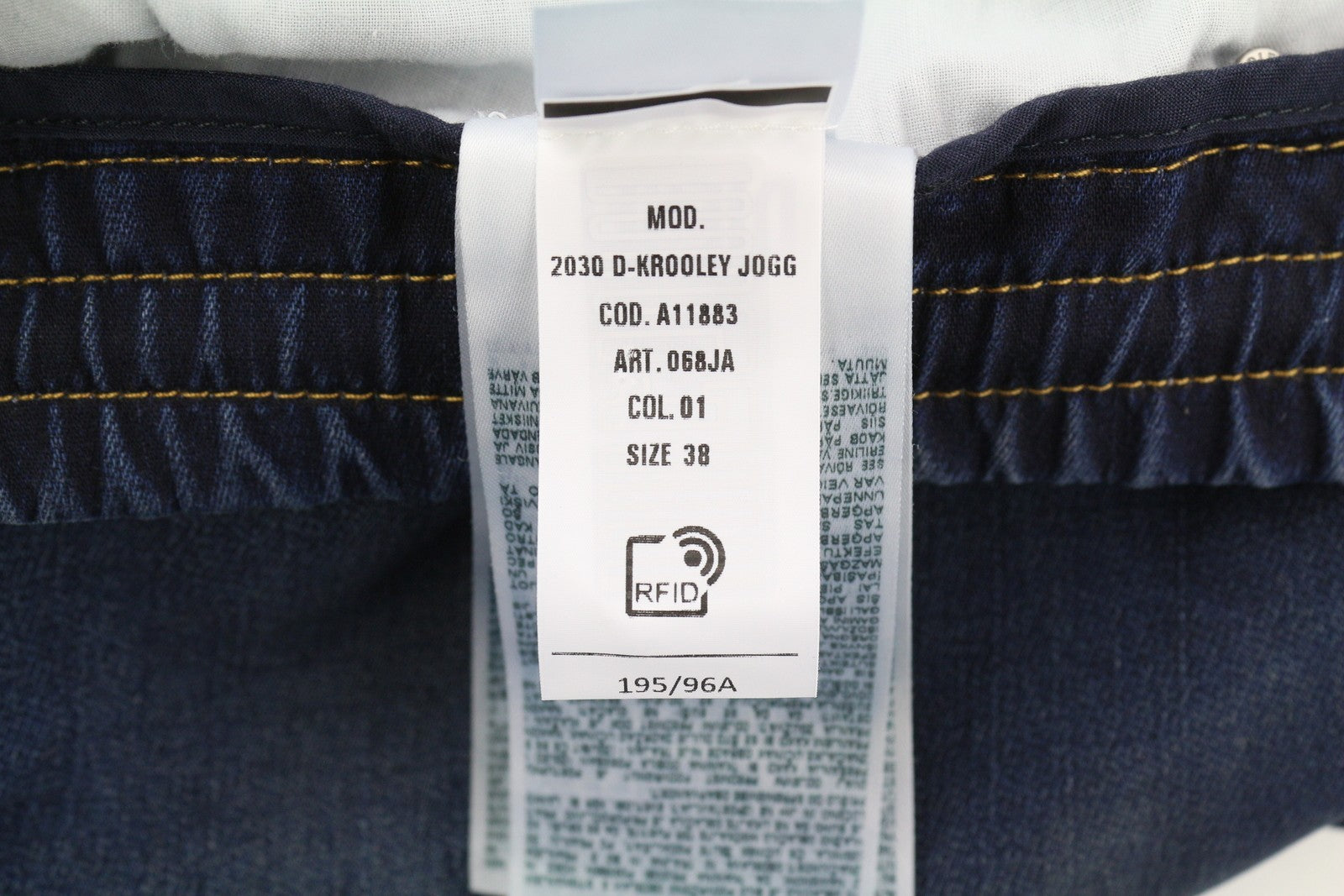 DIESEL 2030 D-Krooley Jogg 068JA Men's Jeans W38 Drawstring Washed Blue RRP325