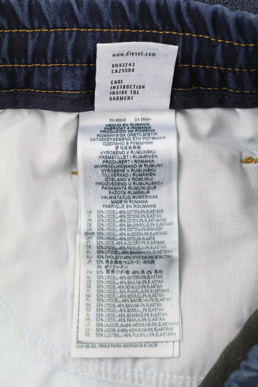 DIESEL 2030 D-Krooley Jogg 068JA Men's Jeans W38 Drawstring Washed Blue RRP325