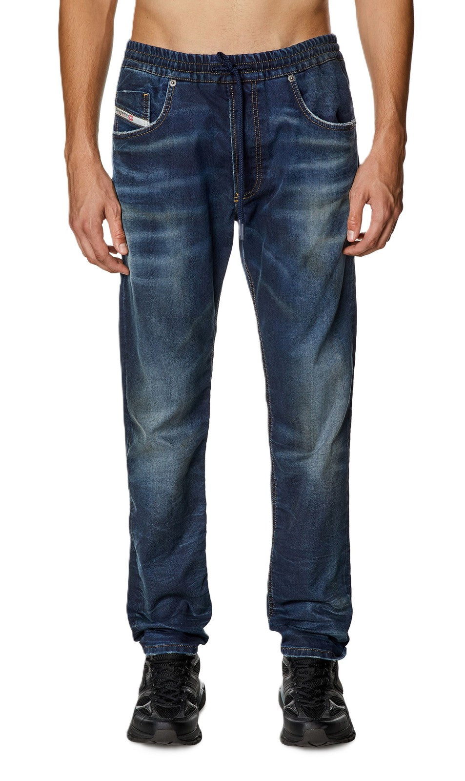 DIESEL 2030 D-Krooley Jogg 068JA Men's Jeans W40 Washed Blue Drawstring RRP325