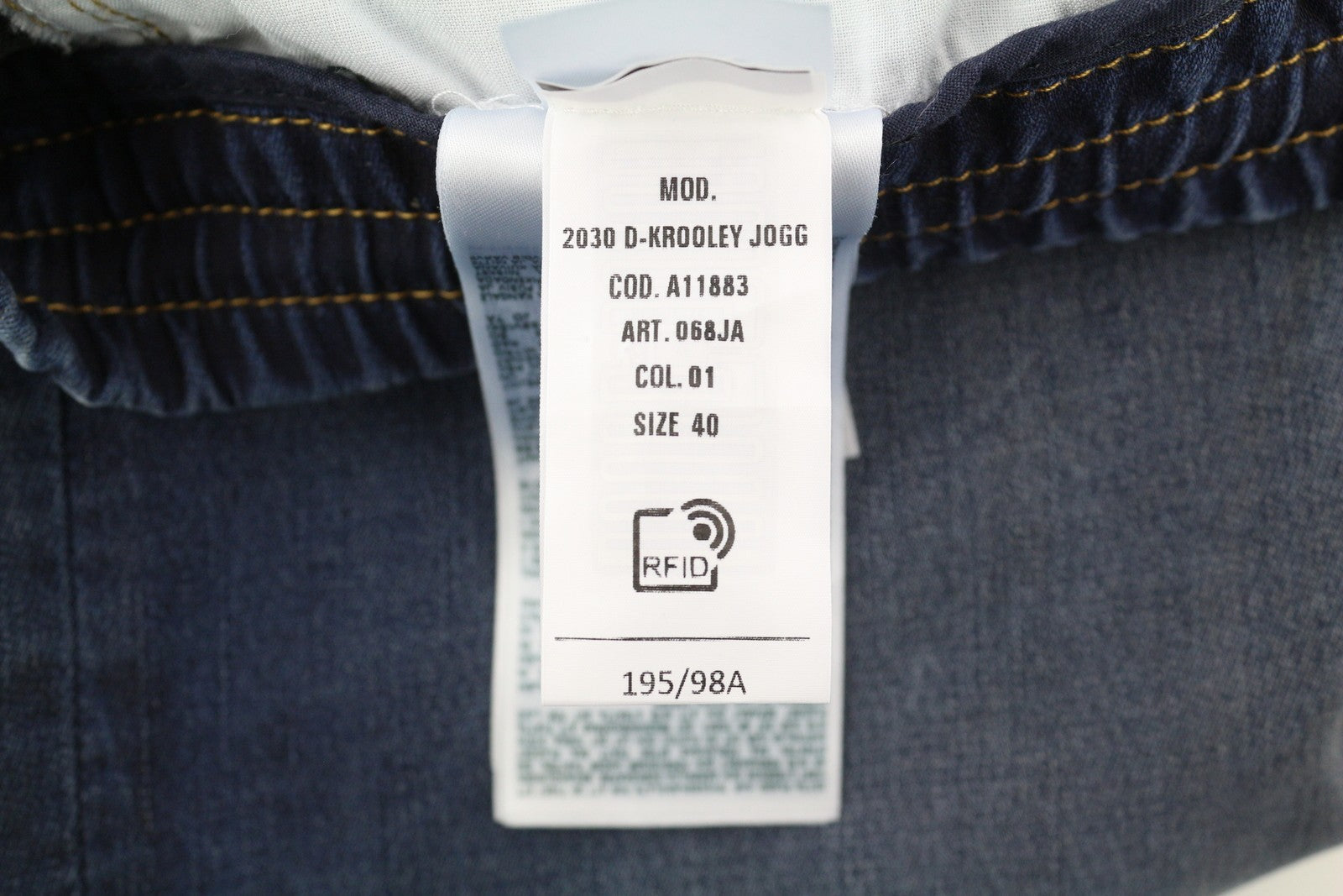 DIESEL 2030 D-Krooley Jogg 068JA Men's Jeans W40 Washed Blue Drawstring RRP325