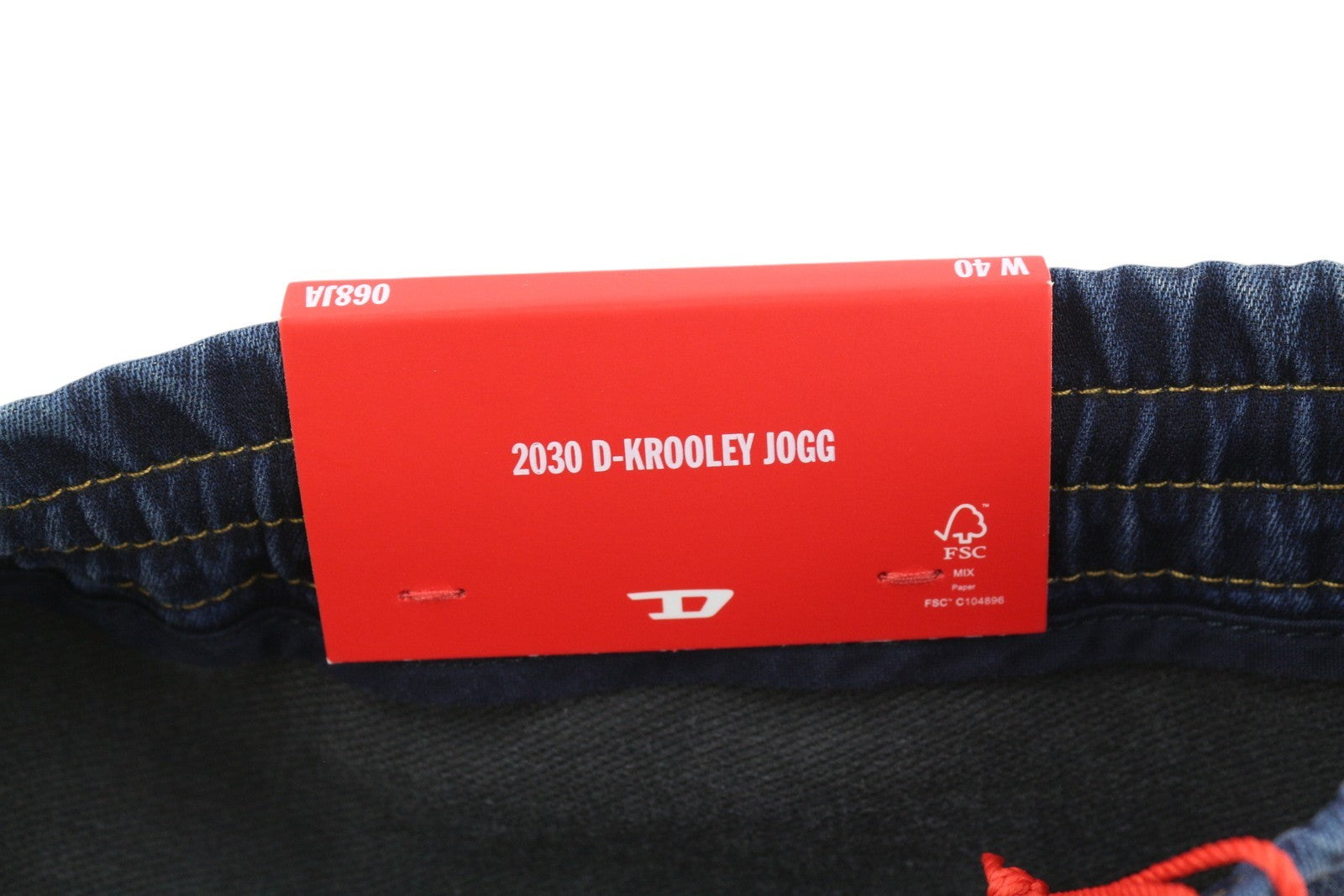 DIESEL 2030 D-Krooley Jogg 068JA Men's Jeans W40 Washed Blue Drawstring RRP325