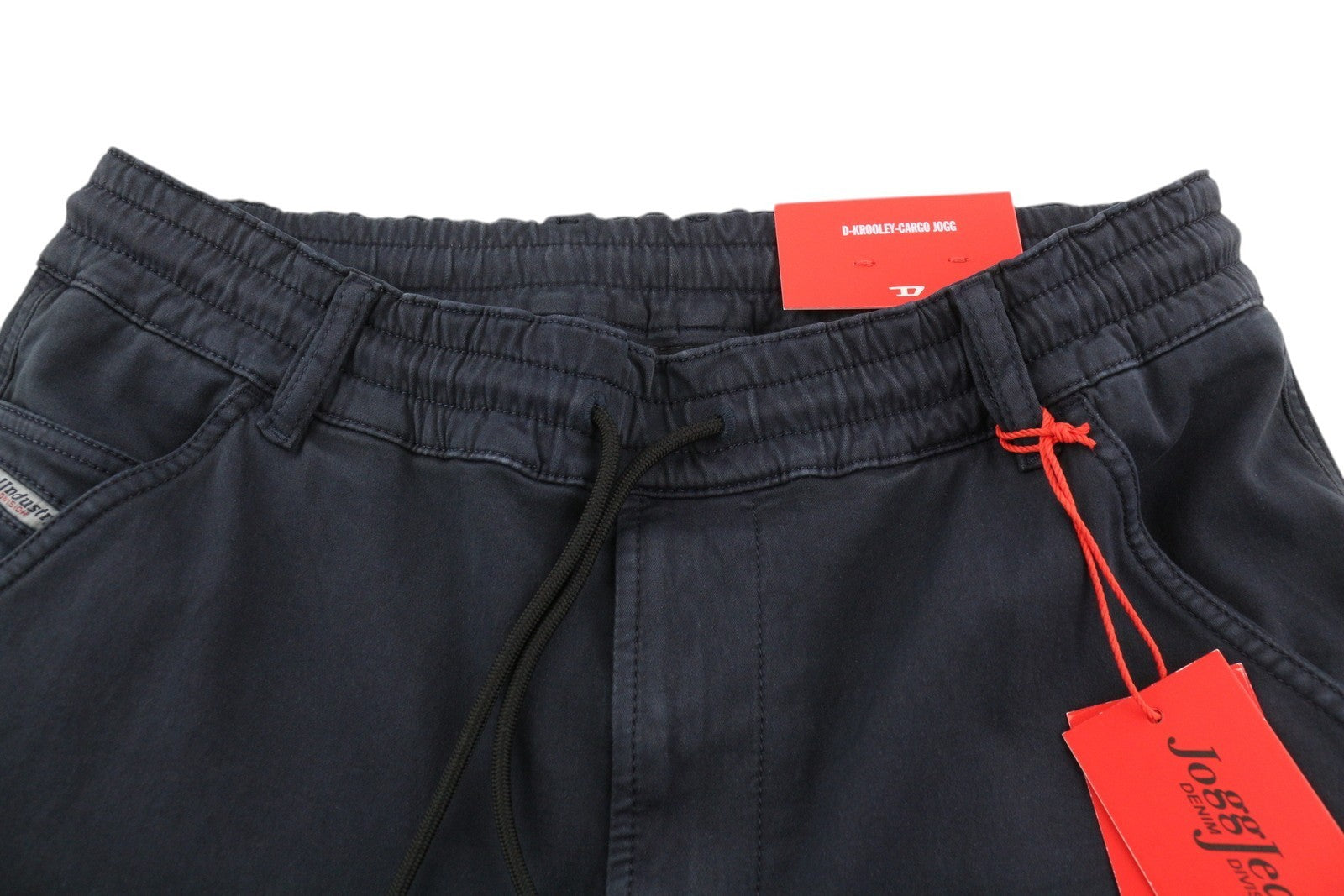 DIESEL D-Krooley-Cargo Jogg 068DY Men Jeans W32 Stretch Drawstring Blue RRP350