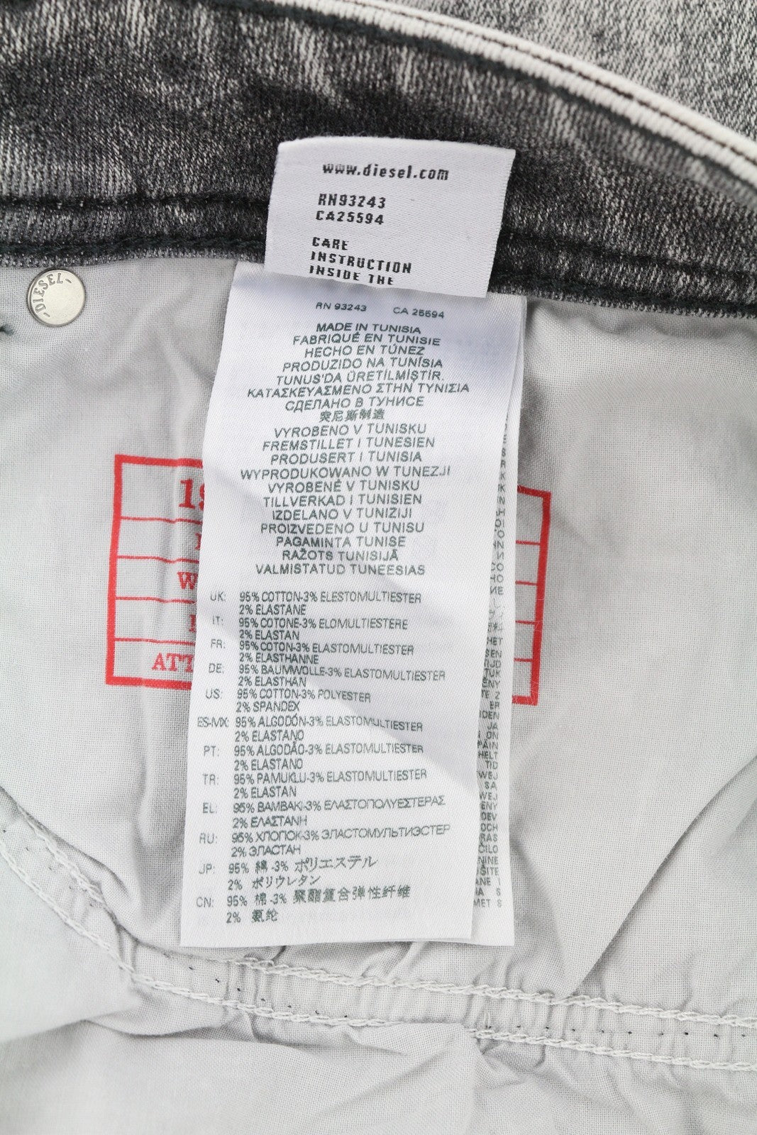 DIESEL 1979 Sleenker 09D89 Men's Jeans W34/L34 Skinny Low Waist Stretch RRP195