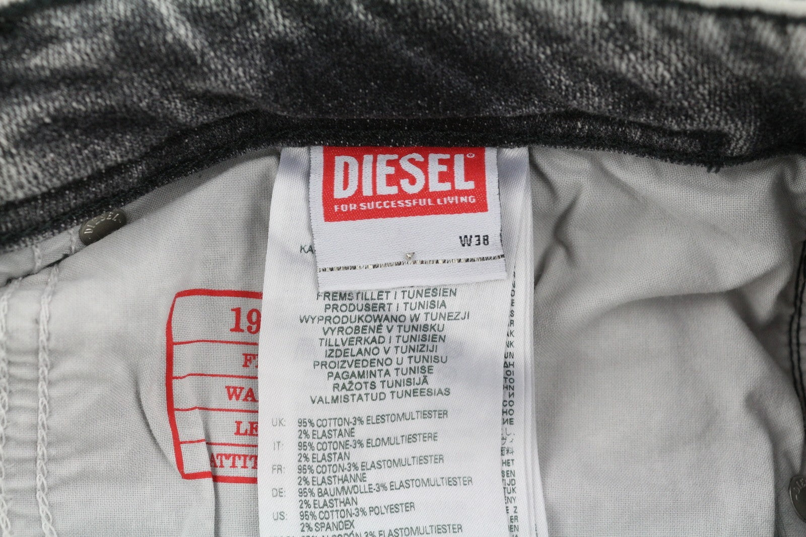 DIESEL 1979 Sleenker 09D89 Men's Jeans W38/L32 Skinny Low Waist Stretch RRP195