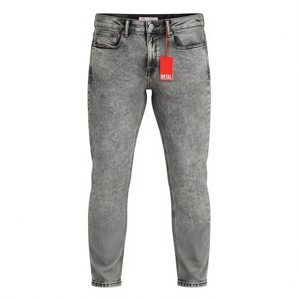 DIESEL 1979 Sleenker 09D89 Men's Jeans W32/L30 Skinny Leg Low Waist Grey RRP195