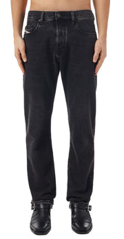 DIESEL 2020 D-Viker 09B88 Men Jeans W36/L32 Straight Washed Black RRP175