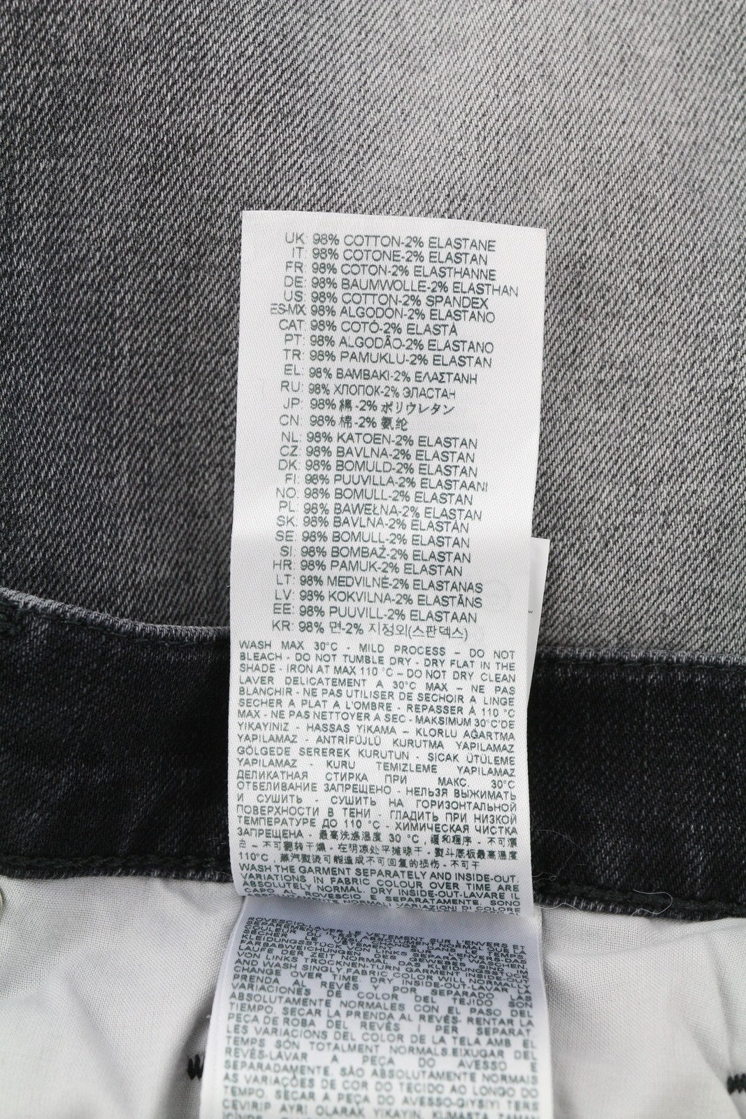 DIESEL 2020 D-Viker R9K28 Men Jeans W40/L30 Washed Black Straight Button RRP250