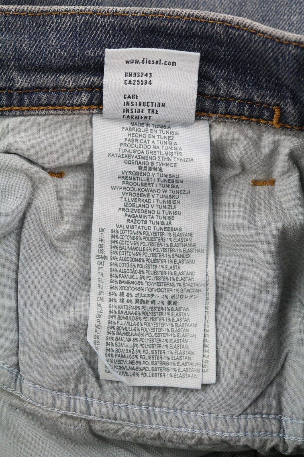 DIESEL 2023 D-Finitive 09F74 Men's Jeans W33/L32 Tapered Regular Blue RRP175