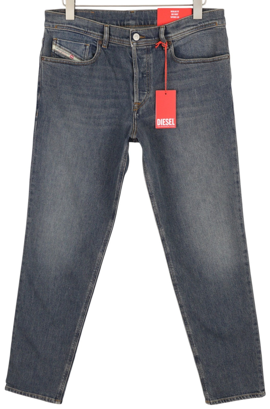 DIESEL 2023 D-Finitive 09F74 Men's Jeans W33/L32 Tapered Regular Blue RRP175