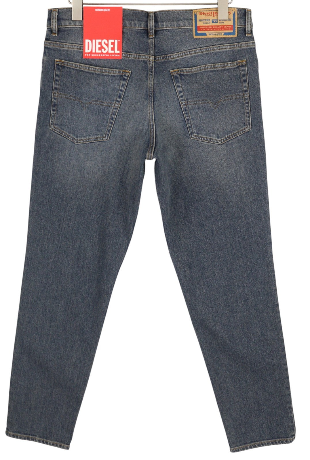 DIESEL 2023 D-Finitive 09F74 Men's Jeans W33/L32 Tapered Regular Blue RRP175