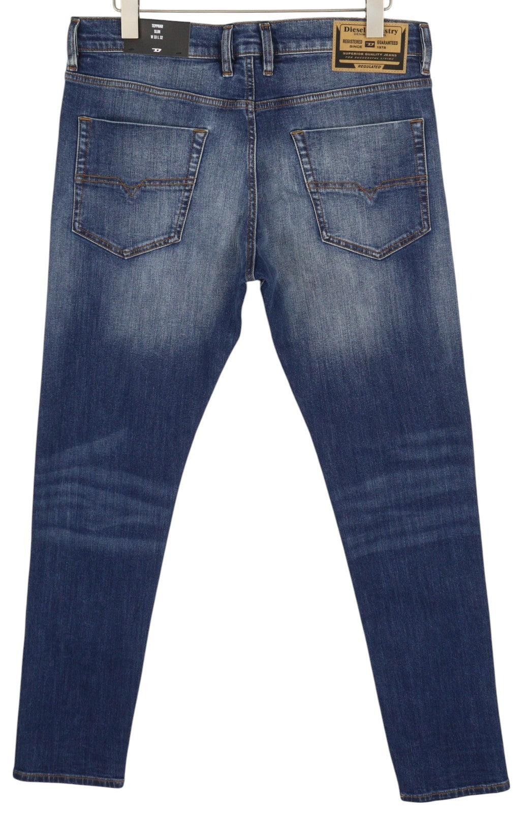 DIESEL Tepphar-X RB062 Men's Jeans W33/L32 Slim Fit Buttoned Washed Blue RRP175