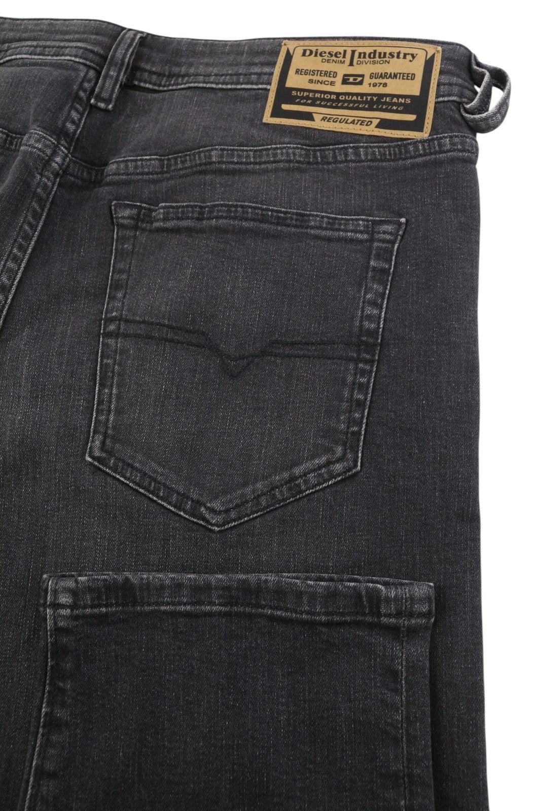 DIESEL Buster-X RB063 Men's Jeans W33/L32 Black Washed Tapered Button RRP175