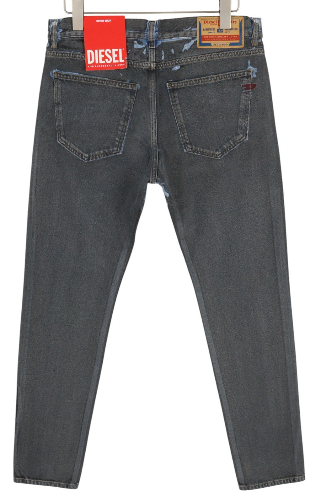 DIESEL 2019 D-Strukt-S3 09I47 Men's Jeans W32 Slim Dark Denim Mid Waist RRP350