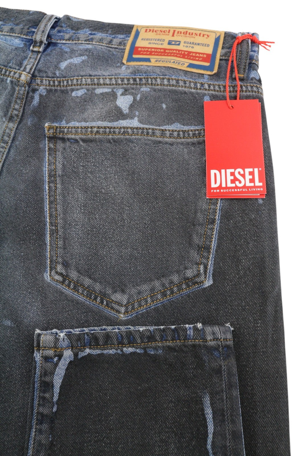 DIESEL 2019 D-Strukt-S3 09I47 Men's Jeans W32 Dark Denim Slim Mid Waist RRP350