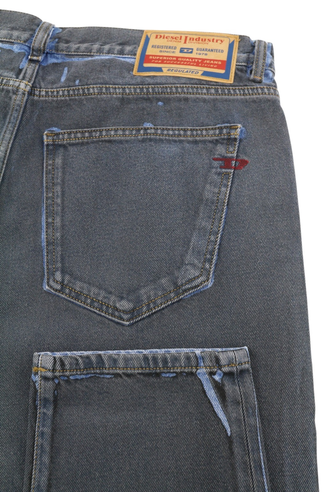 DIESEL 2019 D-Strukt-S3 09I47 Men's Jeans W34 Dark Denim Mid Waist Slim RRP350