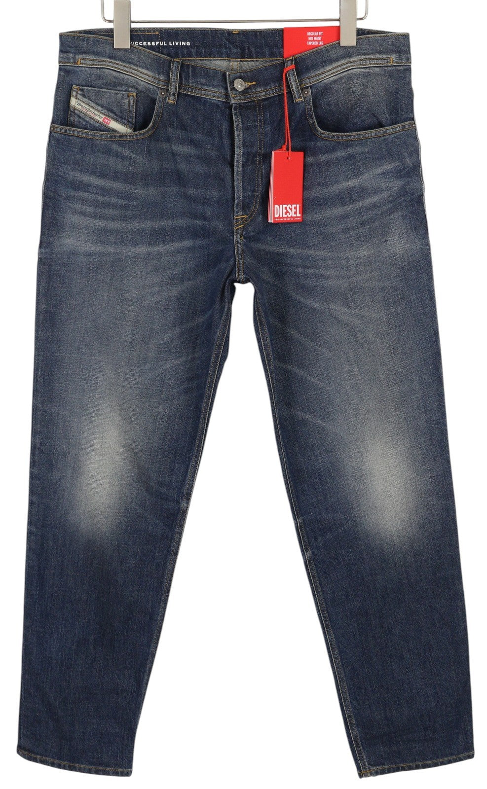 DIESEL 2023 D-Finitive 09H43 Men's Jeans W38/L32 Blue Regular Tapered RRP225