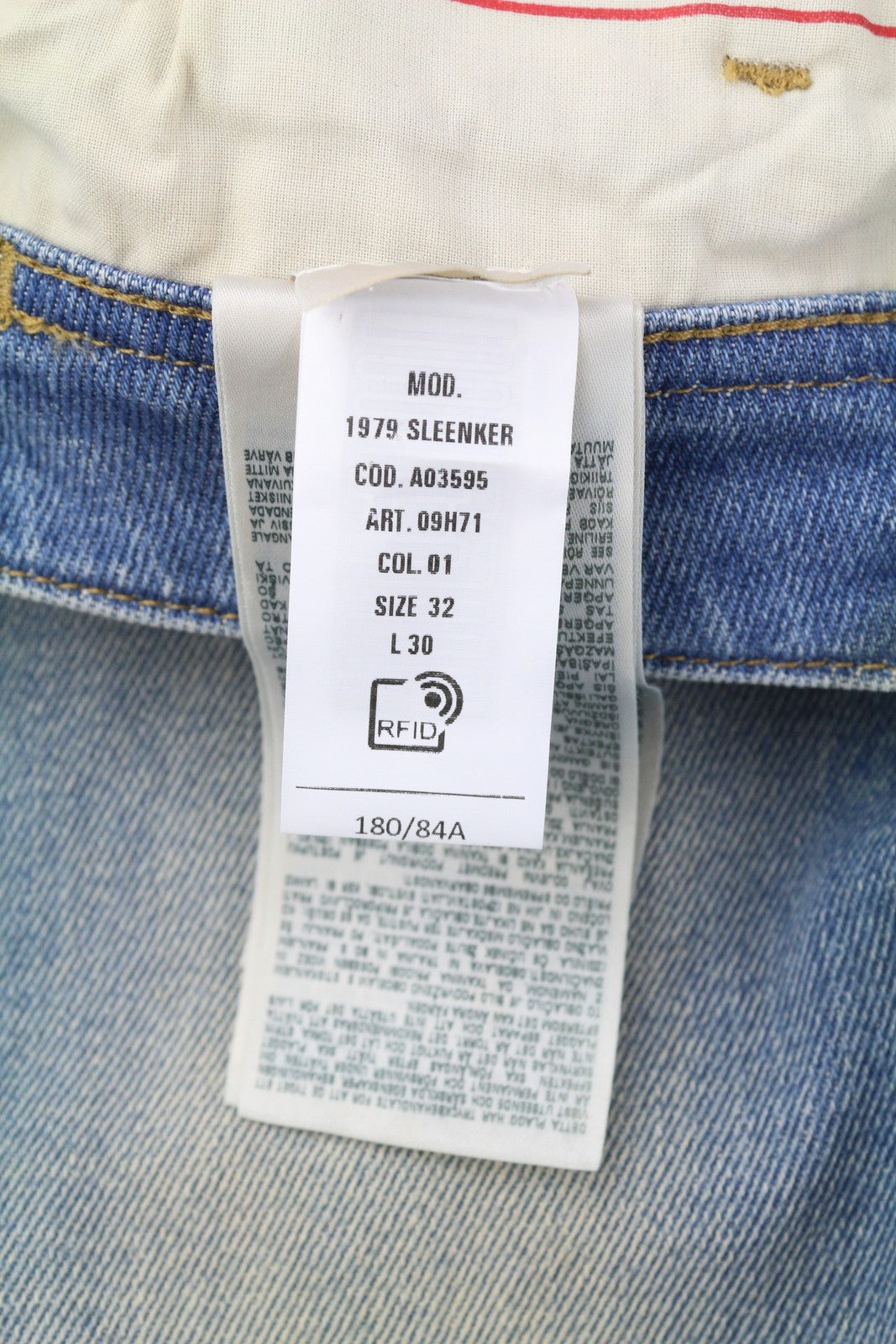 DIESEL 1979 Sleenker 09H71 Men's Jeans W32/L30 Skinny Fit Low Waist Blue RRP225