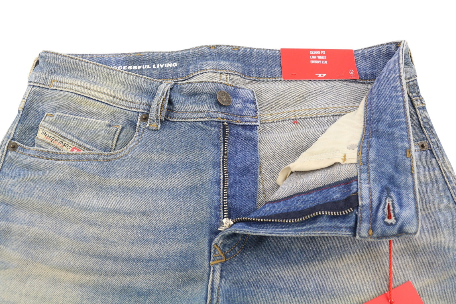 DIESEL 1979 Sleenker 09H71 Men's Jeans W32/L30 Skinny Fit Low Waist Blue RRP225