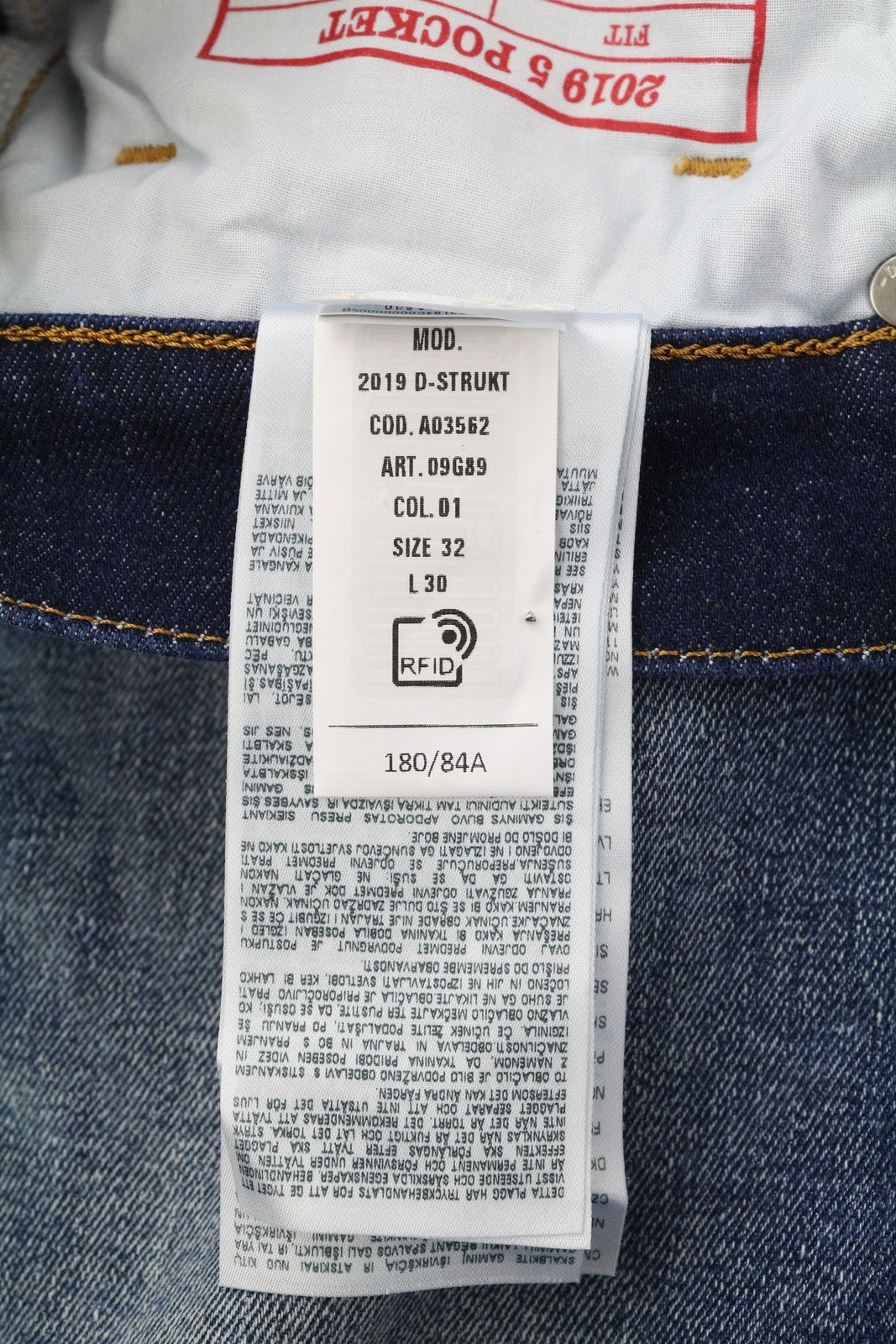 DIESEL 2019 D-Strukt 09G89 Men's Jeans W32/L30 Slim Fit Ripped Blue RRP325