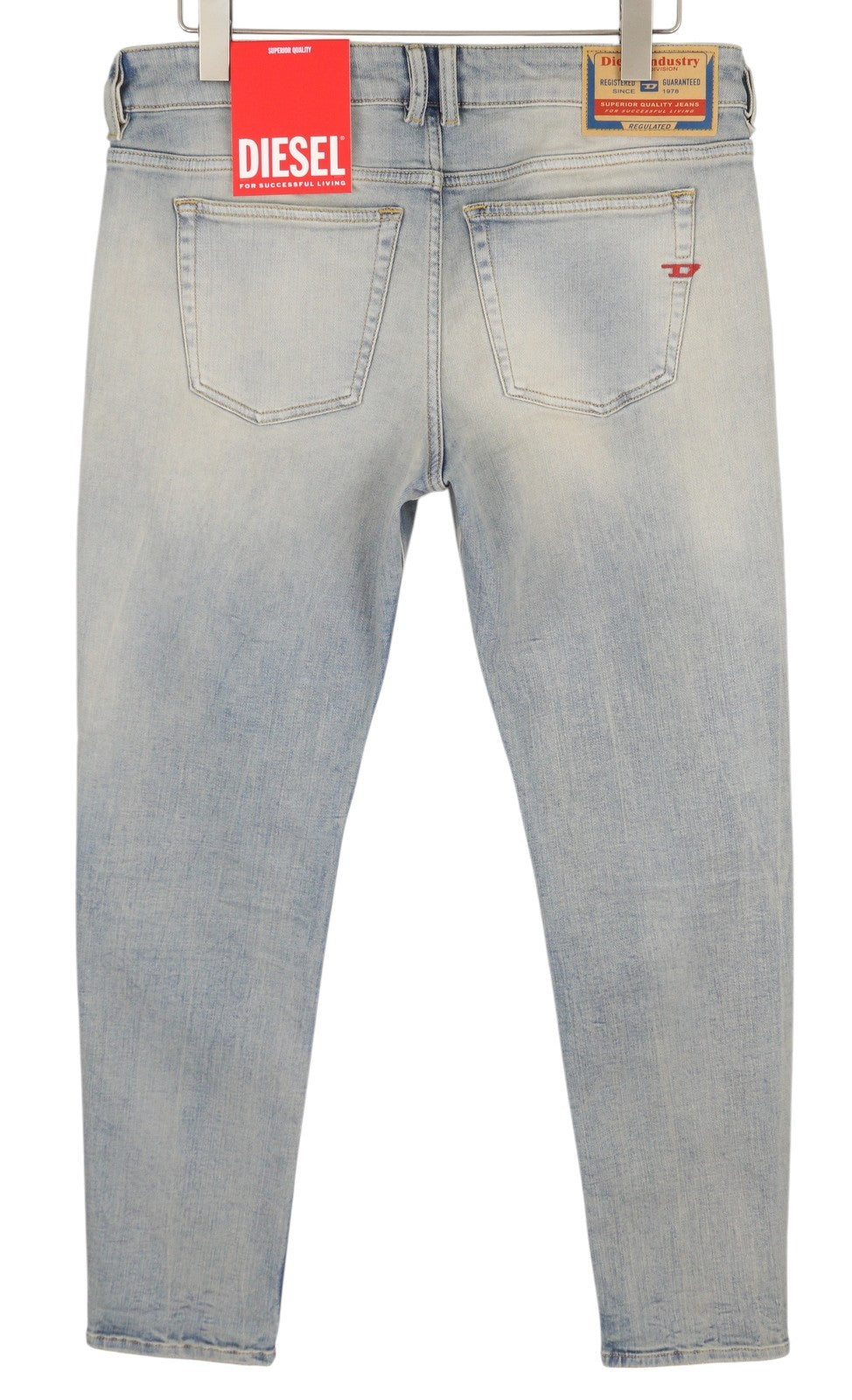 DIESEL 1979 Sleenker 09H75 Men Jeans W32/L30 Skinny Low Blue Washed RRP295