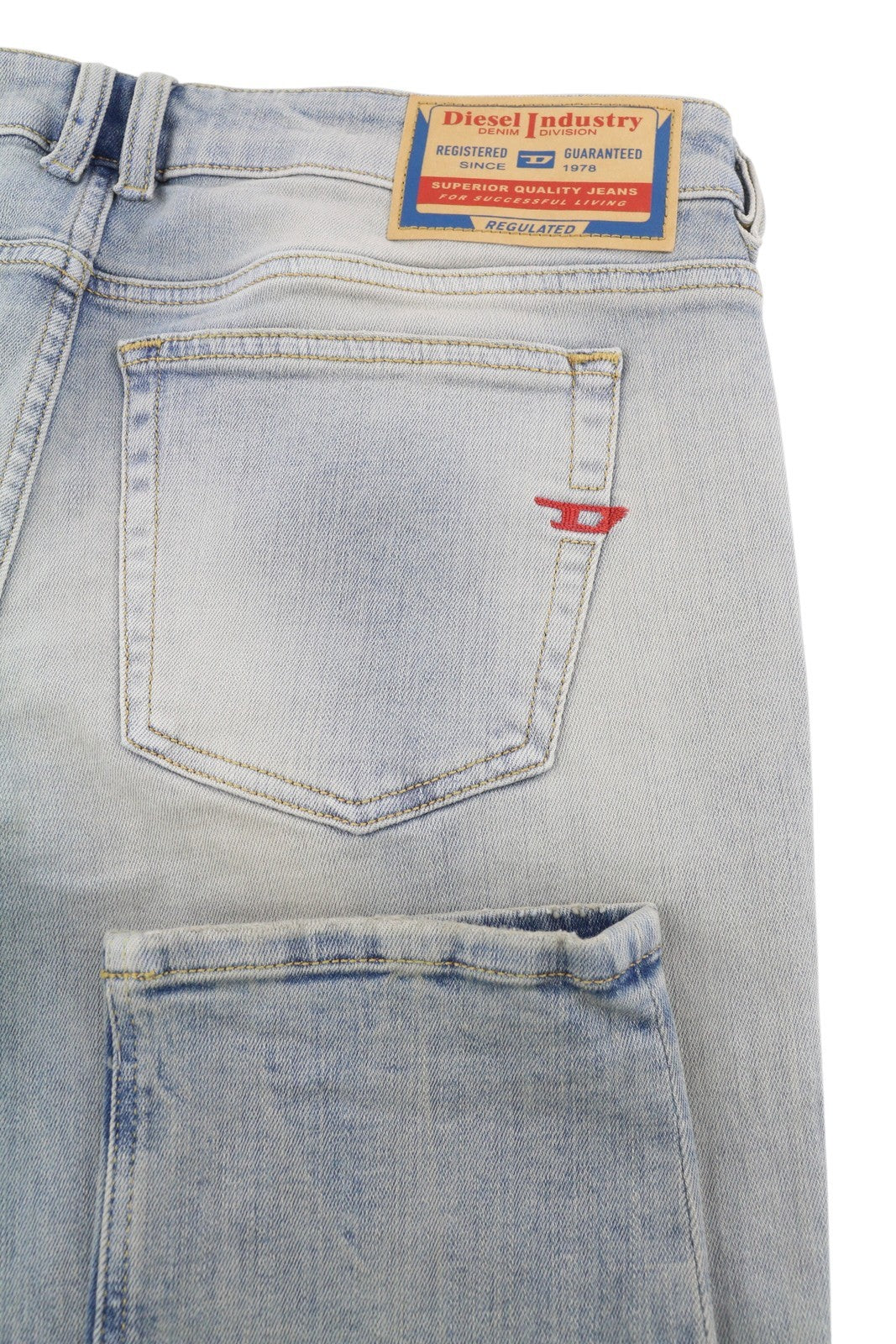 DIESEL 1979 Sleenker 09H75 Men Jeans W32/L30 Skinny Low Blue Washed RRP295