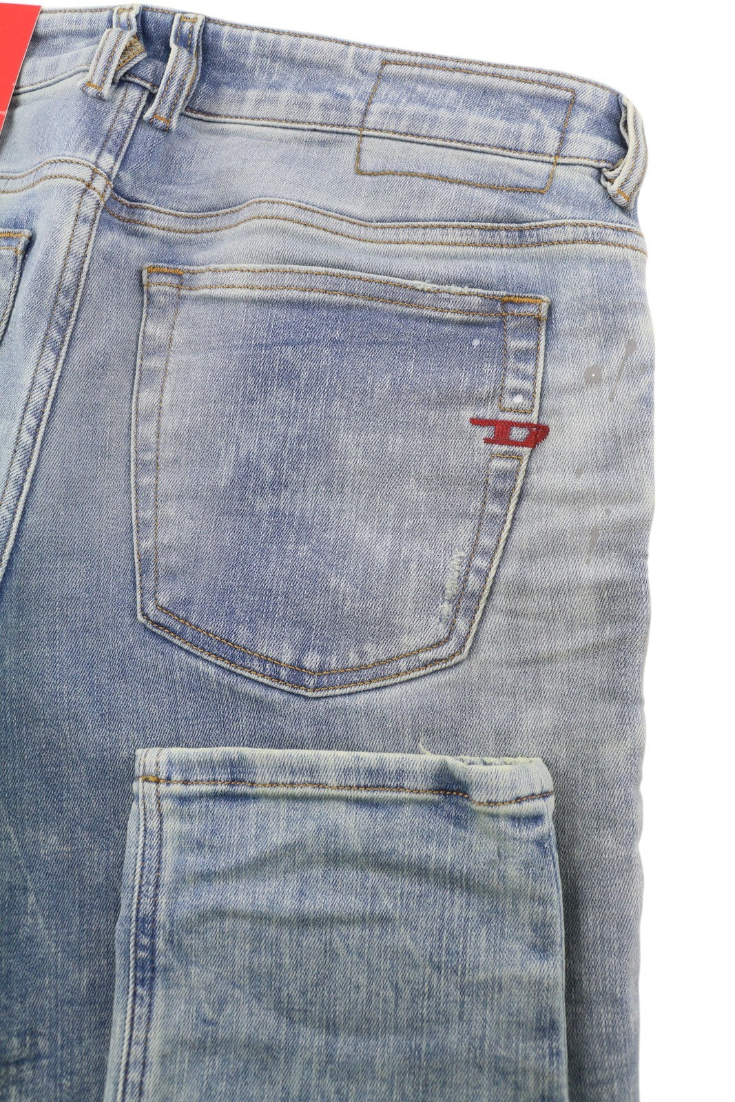 DIESEL 1979 Sleenker 09F08 Men's Jeans W32/L32 Skinny Low Paint Blue RRP295