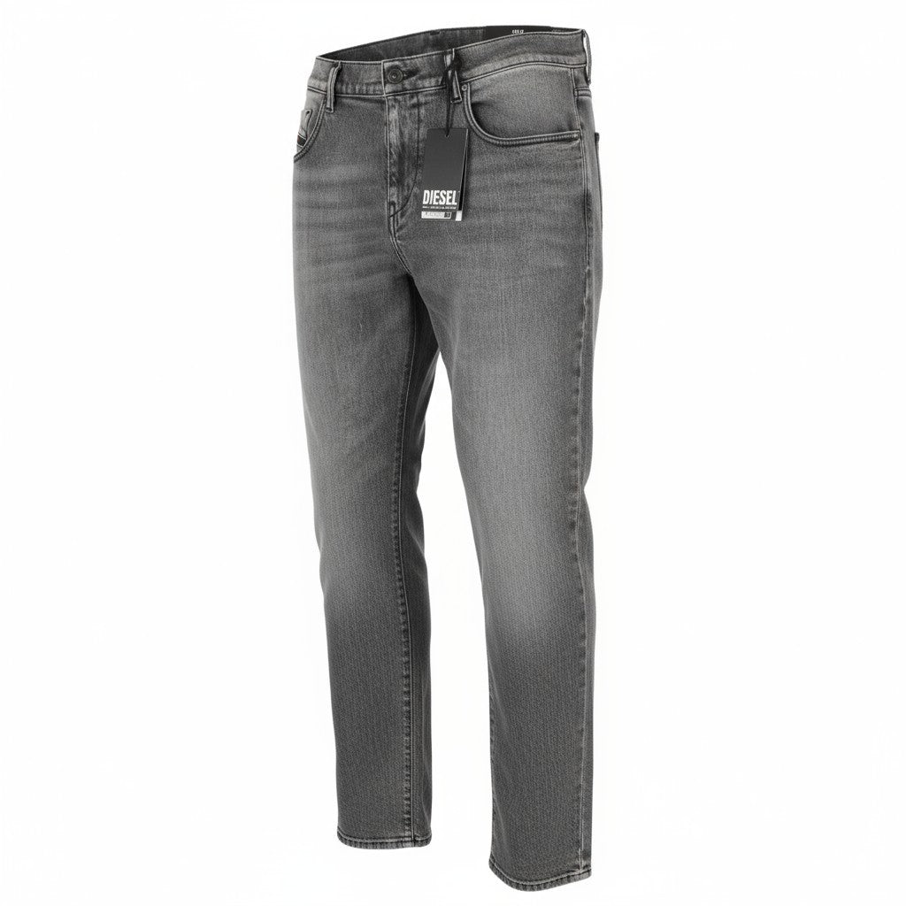 DIESEL 2019 D-Strukt R09KA Men's Jeans W34/L32 Grey Washed Slim Fit Zip RRP225