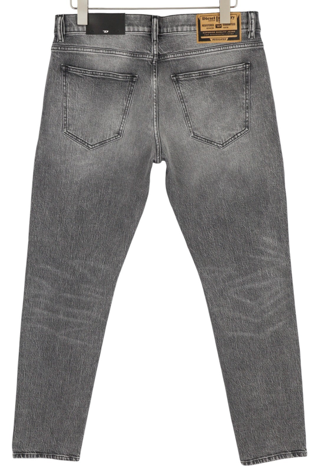 DIESEL 2019 D-Strukt R09KA Men's Jeans W34/L32 Grey Washed Slim Fit Zip RRP225