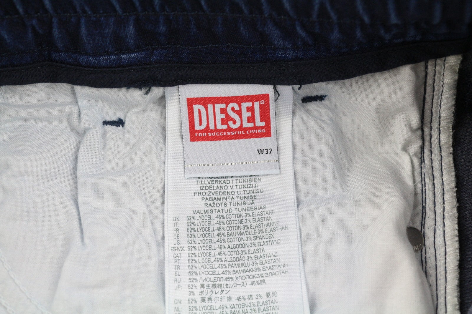 DIESEL D-Strukt Jogg 068DV Men's Jeans W32/L32 Stretch Jogg Blue Washed RRP295