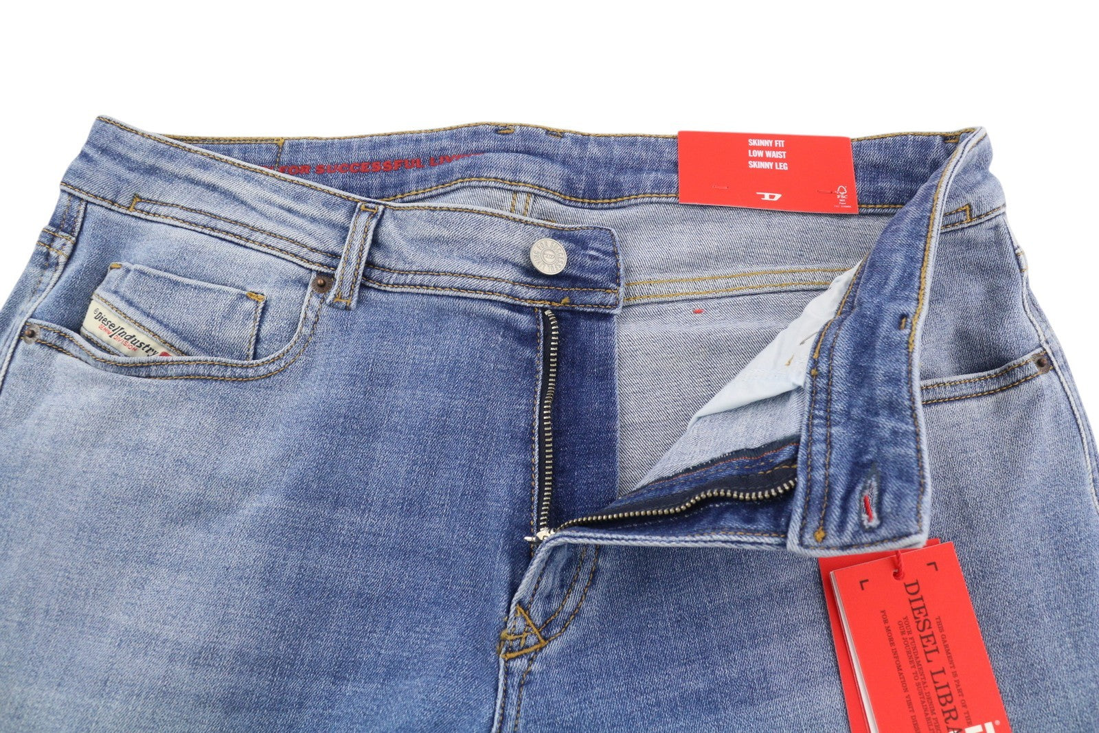 DIESEL 1979 Sleenker 09C01 Men's Jeans W34/L32 Skinny Low Waist Blue RRP195