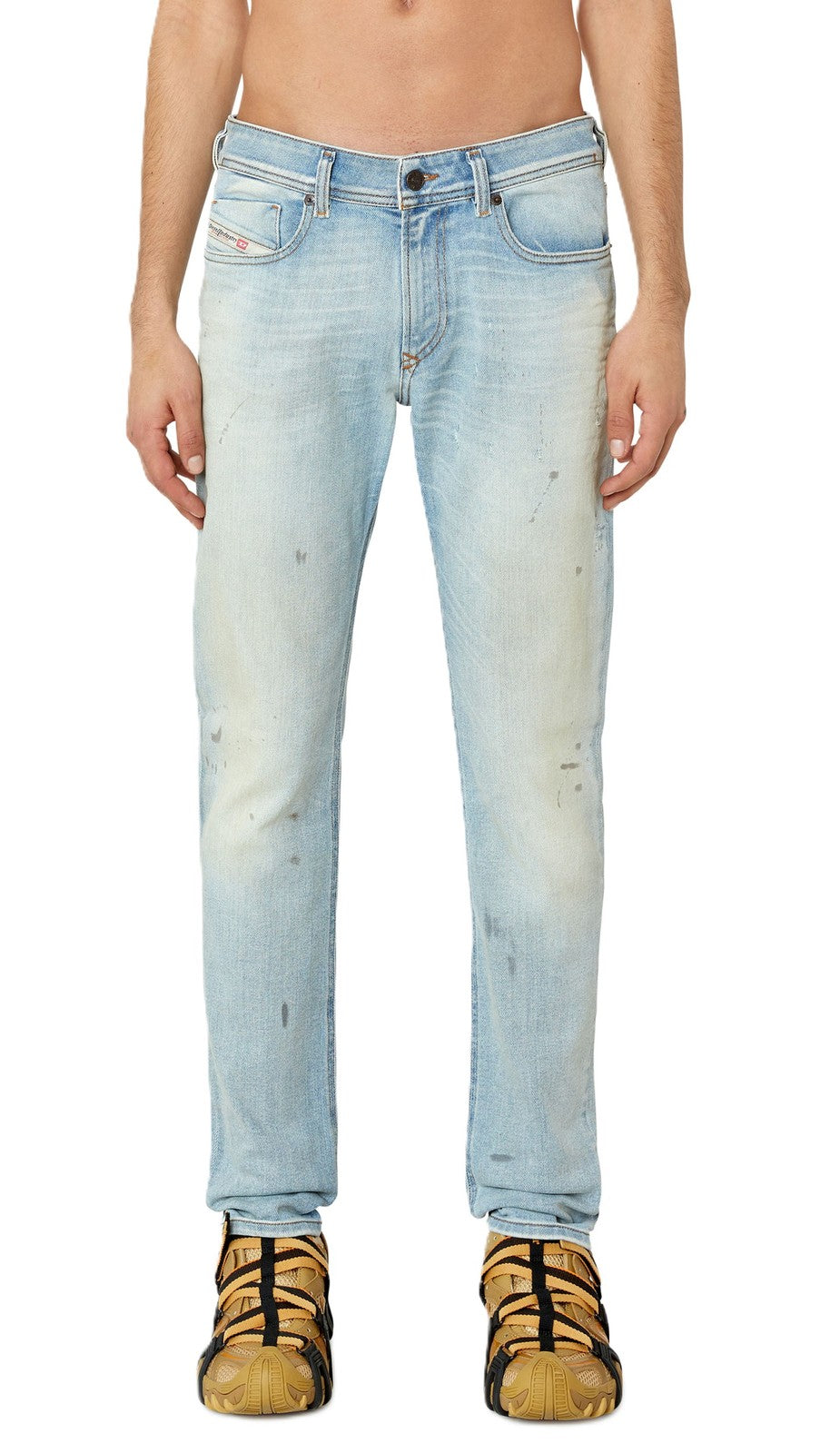 DIESEL 1979 Sleenker 09E89 Men Jeans W32/L32 Skinny Low Waist Blue Denim RRP295