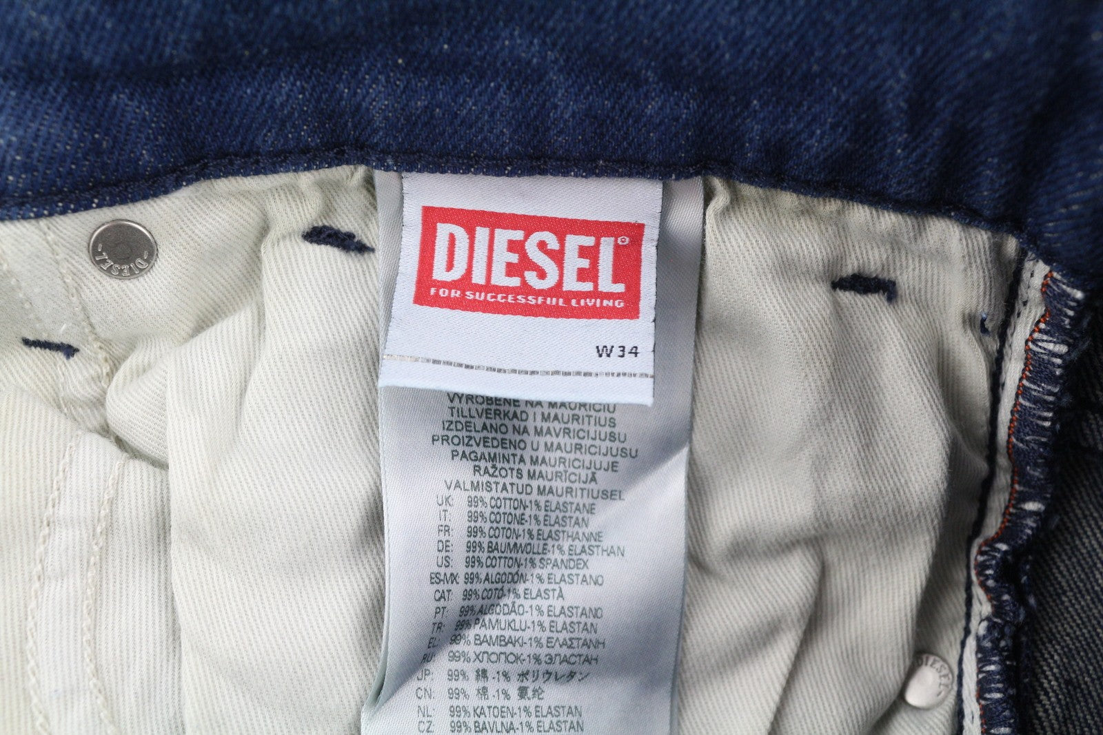 DIESEL 1995 D-Sark 0ENAM Men's Jeans W34/L32 Slim Straight Blue Washed RRP175