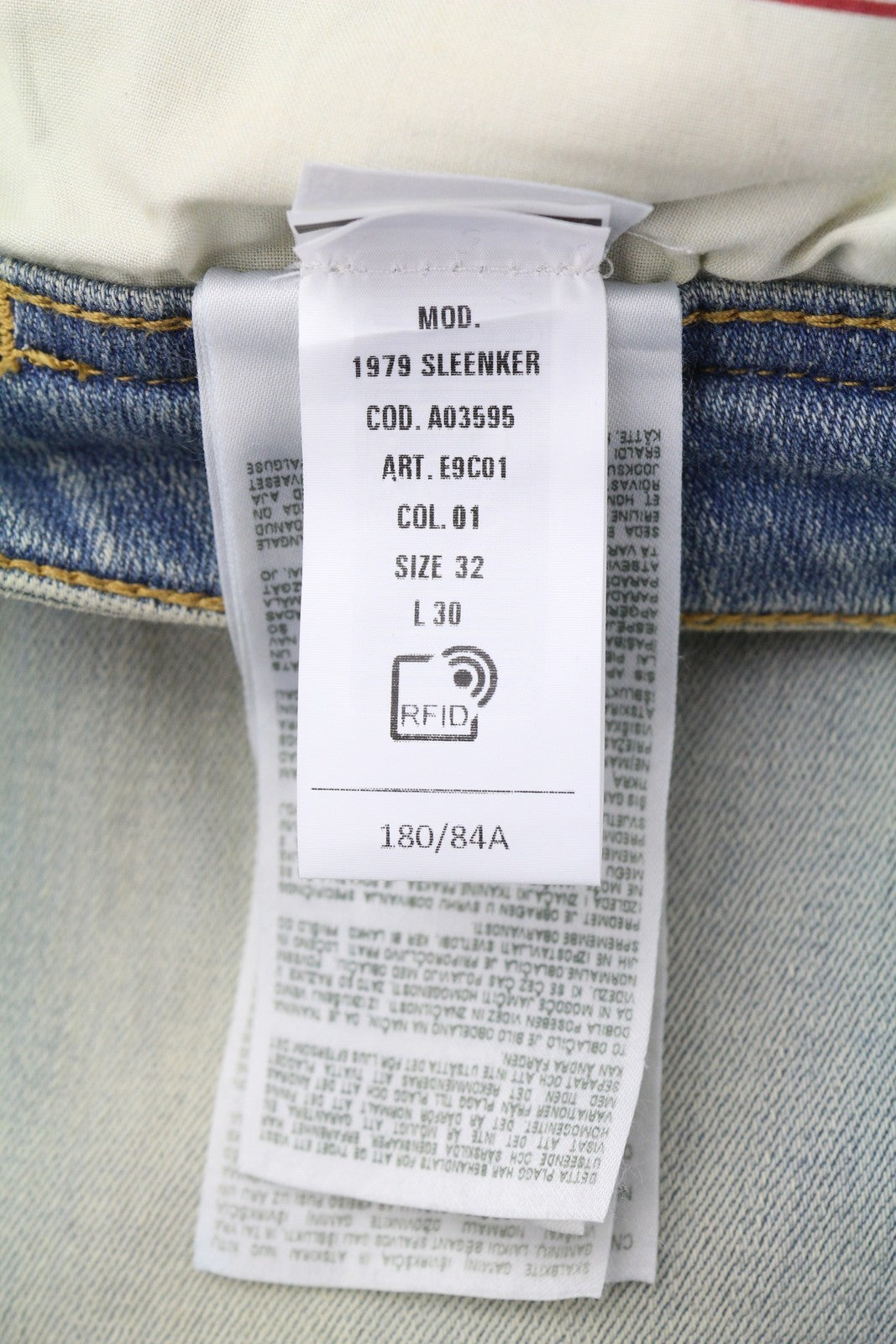 DIESEL 1979 Sleenker E9C01 Men's Jeans W32/L30 Skinny Distress Low Blue RRP275