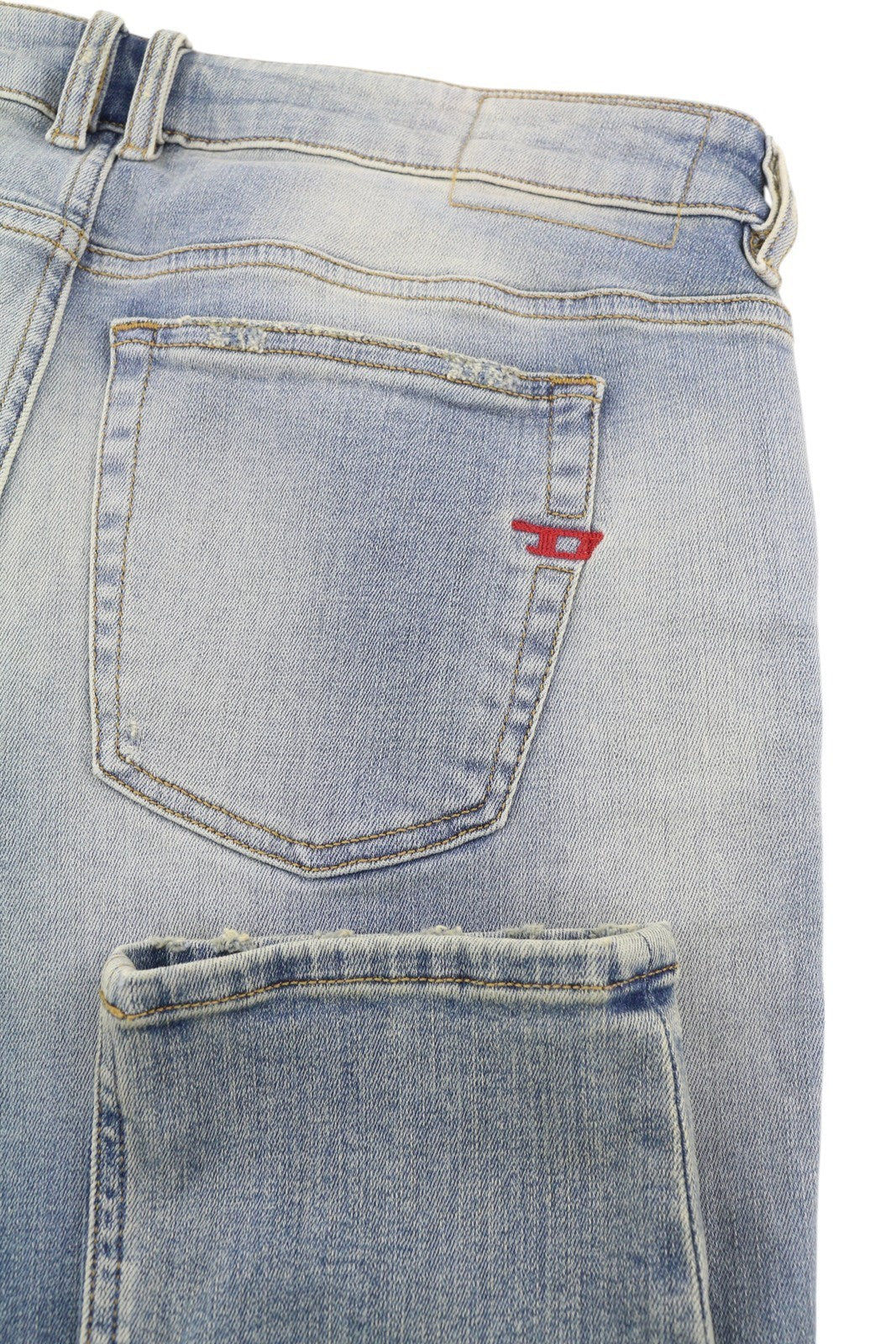 DIESEL 1979 Sleenker E9C01 Men's Jeans W32/L30 Skinny Distress Low Blue RRP275