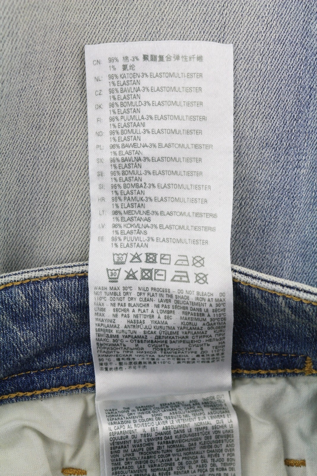 DIESEL 1979 Sleenker E9C01 Men's Jeans W32/L32 Skinny Distress Blue Low RRP275